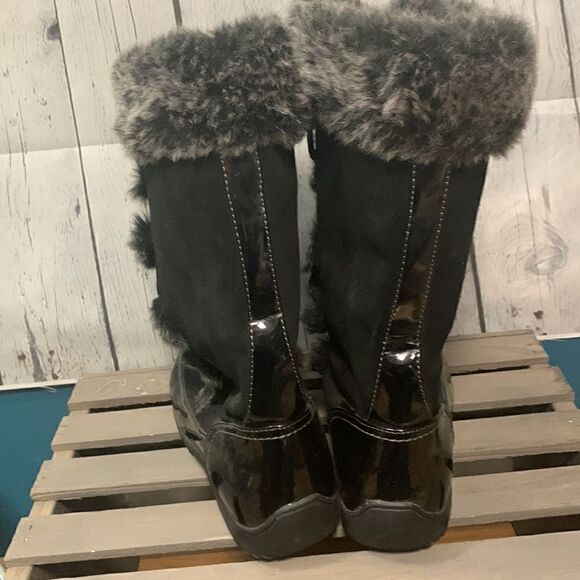 Sporto Millie Black Suede Lace-up Winter Snow Boot Size 11W. - Picture 5 of 6